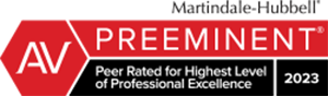 Badge - AV PREEMINENT Peer Rated for Highest Level of Professional Excellence 2019